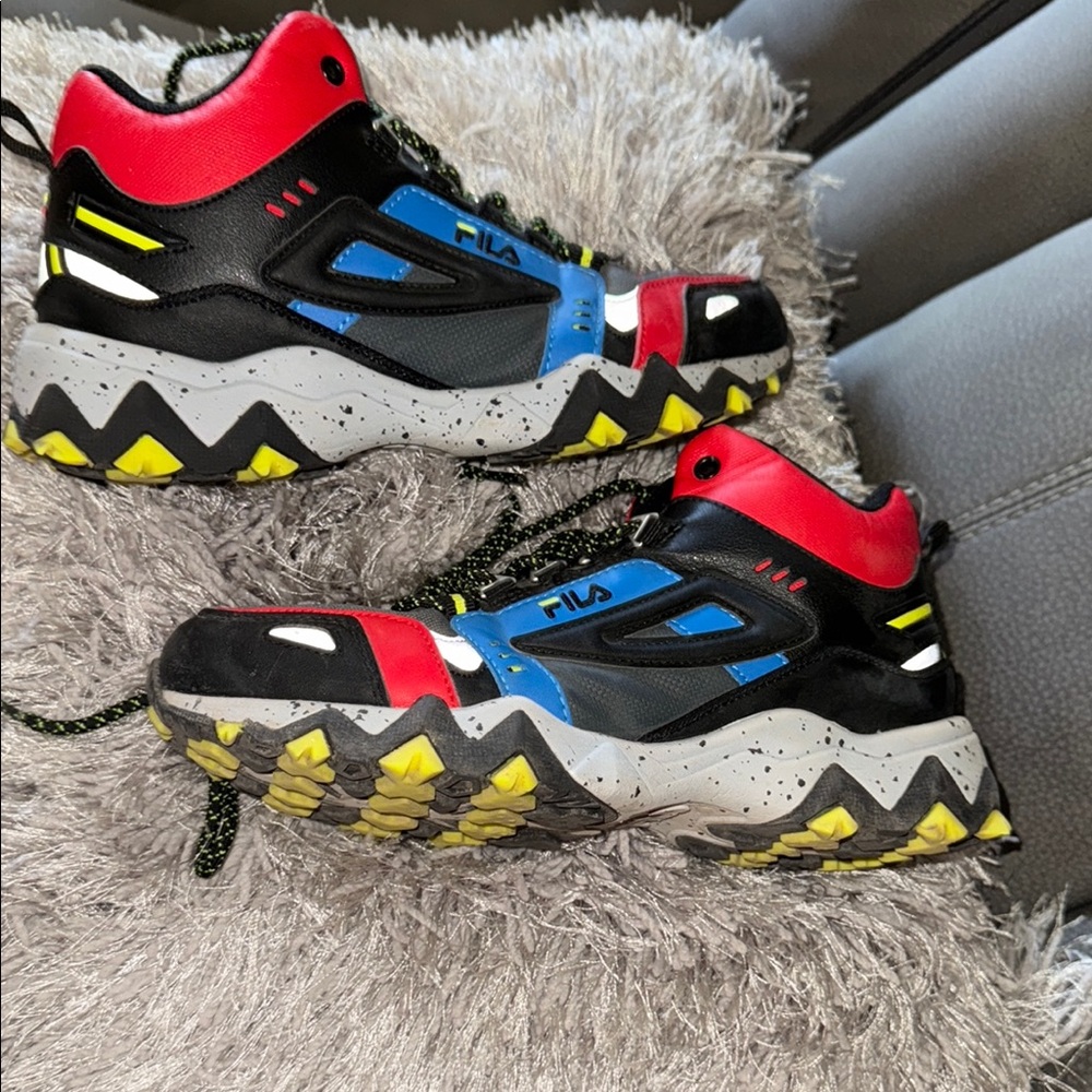 Fila Red and Blue Sneakers with Chunky Silhouette